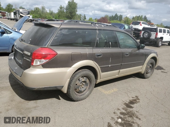 2008 Subaru Outback z VIN 4S4BP60C187346817, wystawiony jako Copart lot #54573395 z przebiegiem 146 279 mil mil oraz Szkoda całkowita • Salvage title. Historia ofert i sprzedaży dostępna na DreamBid. Obrazek 3.