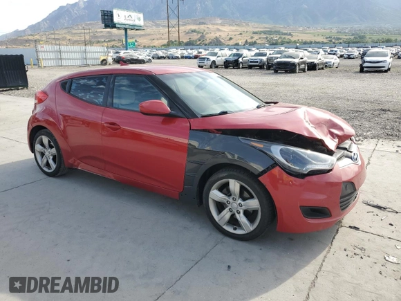 2012 Hyundai Veloster w/Gray Int with VIN KMHTC6ADXCU066489, listed as a Copart auction lot 60538585 with 161,917 mi miles and Salvage title. Bid and sale history available at DreamBid. Image 4.
