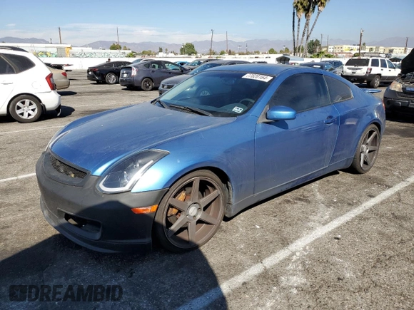 2003 Infiniti G35 Coupe w/Leather with VIN JNKCV54E73M214285, listed as a Copart auction lot 77820164 with 196,467 mi miles and Salvage Title. Bid and sale history available at carsss.com. Image 1.