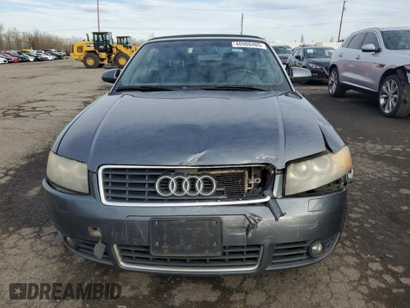 2005 Audi A4 1.8T with VIN WAUAC48H85K004271, listed as a Copart auction lot 46900405 with 186,470 mi miles and Salvage Title. Bid and sale history available at carsss.com. Image 5.