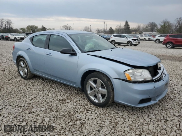 2013 Dodge Avenger SE with VIN 1C3CDZAB2DN760014, listed as a Copart auction lot 52725545 with 100,128 mi miles and Salvage Title. Bid and sale history available at carsss.com. Image 4.