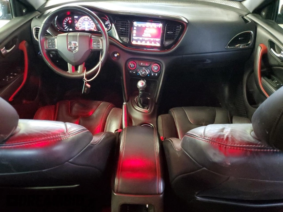 2013 Dodge Dart GT with VIN 1C3CDFCB7DD329363, listed as a Copart auction lot 57789405 with 120,892 mi miles and Salvage title. Bid and sale history available at DreamBid. Image 8.