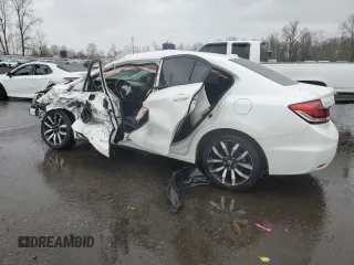 2015 Honda Civic EX-L with VIN 19XFB2F96FE021585, listed as a Copart auction lot 50230195 with 134,260 mi miles and Salvage Title. Bid and sale history available at DreamBid. Image 2.