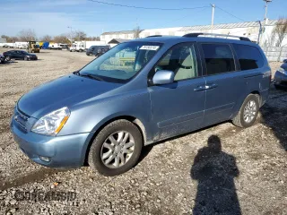 2009 Kia Sedona EX with VIN KNDMB233596305579, listed as a Copart auction lot 79780374 with 76,532 mi miles and Non Repairable. Bid and sale history available at carsss.com. Image 1.