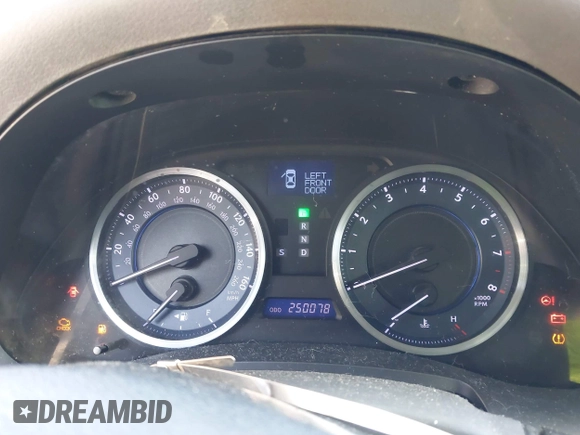 2012 Lexus IS 250 with VIN JTHBF5C21C5168978, listed as a IAAI auction lot 42076073 with 250,078 mi miles and . Bid and sale history available at DreamBid. Image 7.