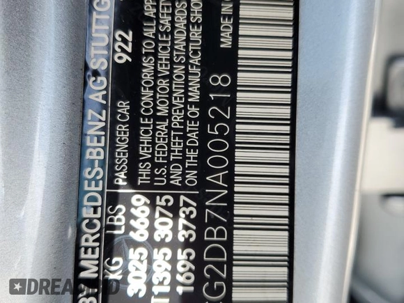 2022 Mercedes-Benz EQS with VIN W1KCG2DB7NA005218, listed as a Copart auction lot 70183614 with 0 mi miles and Salvage Title. Bid and sale history available at carsss.com. Image 14.