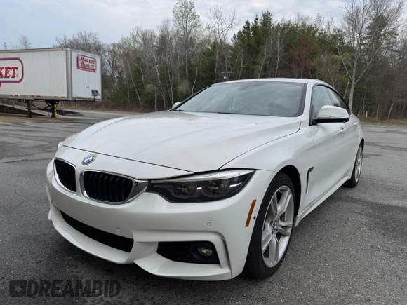 2019 BMW 4 Series 440i xDrive with VIN WBA4J7C54KBM74665, listed as a Copart auction lot 54988385 with 75,103 mi miles and Clean Title. Bid and sale history available at carsss.com. Image 2.