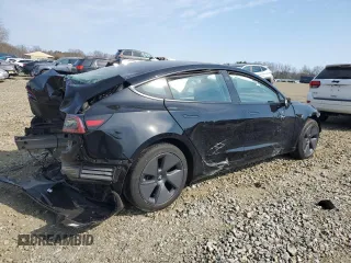 2022 Tesla Model 3 with VIN 5YJ3E1EA9NF344876, listed as a Copart auction lot 48306005 with 0 mi miles and Salvage Title. Bid and sale history available at carsss.com. Image 3.