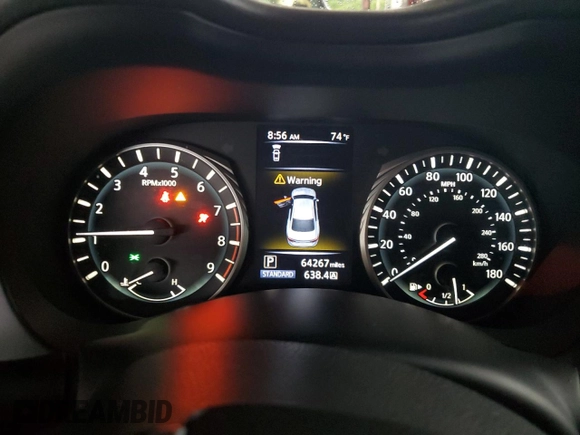 2020 Infiniti Q50 Luxe with VIN JN1EV7AP7LM201177, listed as a Copart auction lot 59437585 with 64,267 mi miles and Non repairable. Bid and sale history available at DreamBid. Image 9.