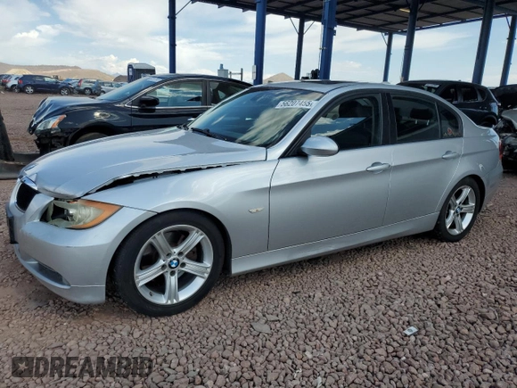 2008 BMW 3 Series 328i with VIN WBAVC53578FZ87946, listed as a Copart auction lot 56207455 with 250,443 mi miles and Salvage title. Bid and sale history available at DreamBid. Image 1.