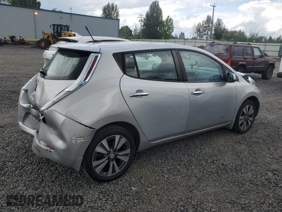 2013 Nissan LEAF SL with VIN 1N4AZ0CP1DC408021, listed as a Copart auction lot 58260915 with 111,310 mi miles and Salvage title. Bid and sale history available at DreamBid. Image 3.