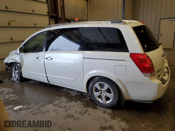 2007 Nissan Quest S with VIN 5N1BV28U27N111137, listed as a Copart auction lot 45334165 with 91,601 mi miles and Non Repairable. Bid and sale history available at carsss.com. Image 2.