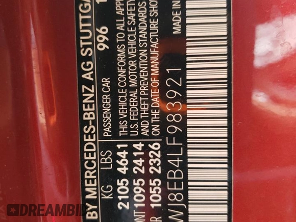 2020 Mercedes-Benz C 300 z VIN W1KWJ8EB4LF983921, wystawiony jako Copart lot #60436625 z przebiegiem 33 650 mil mil oraz Szkoda całkowita • Salvage title. Historia ofert i sprzedaży dostępna na DreamBid. Obrazek 12.