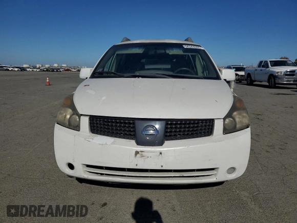 2006 Nissan Quest S Special Edition z VIN 5N1BV28U86N103414, wystawiony jako Copart lot #56344695 z przebiegiem 3 318 mil mil oraz Szkoda całkowita • Salvage title. Historia ofert i sprzedaży dostępna na DreamBid. Obrazek 5.