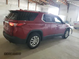 2018 Chevrolet Traverse LT Cloth z VIN 1GNERGKW7JJ263126, wystawiony jako Copart lot #52951655 z przebiegiem 118 356 mil mil oraz Szkoda całkowita • Salvage title. Historia ofert i sprzedaży dostępna na DreamBid. Obrazek 3.