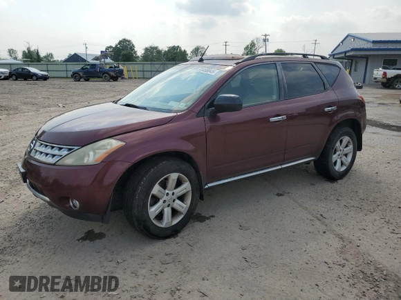 2007 Nissan Murano SL with VIN JN8AZ08W27W609606, listed as a Copart auction lot 60458045 with 86,281 mi miles and Salvage title. Bid and sale history available at DreamBid. Image 1.