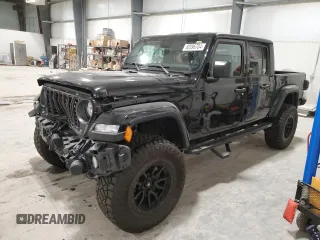2024 Jeep Gladiator Sport z VIN 1C6HJTAG2RL103503, wystawiony jako Copart lot #82096704 z przebiegiem Nie podano mil oraz Szkoda całkowita • Salvage title. Historia ofert i sprzedaży dostępna na DreamBid. Obrazek 1.