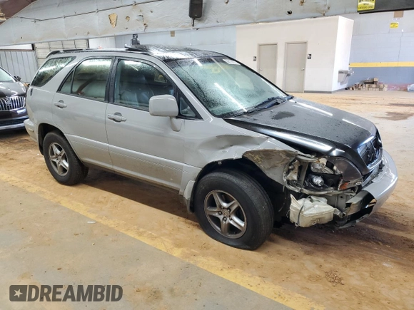 1999 Lexus RX 300 Luxury SUV with VIN JT6HF10U9X0016046, listed as a Copart auction lot 89170055 with 287,807 mi miles and Salvage Title. Bid and sale history available at carsss.com. Image 4.