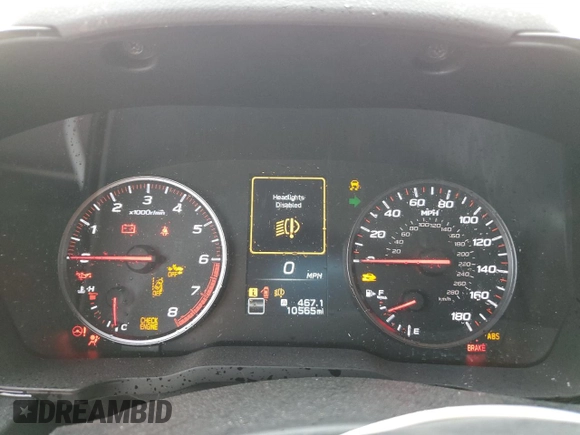 2024 Subaru WRX Premium with VIN JF1VBAH64R9808221, listed as a Copart auction lot 54990545 with 105,565 mi miles and Salvage title. Bid and sale history available at DreamBid. Image 9.