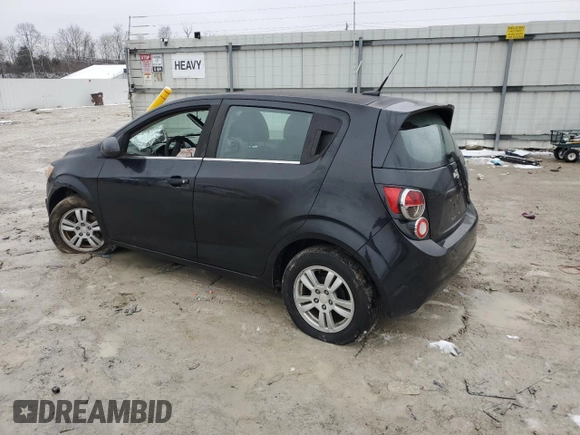 2013 Chevrolet Sonic LT with VIN 1G1JC6SB7D4240621, listed as a Copart auction lot 45019615 with 0 mi miles and Salvage Title. Bid and sale history available at carsss.com. Image 2.