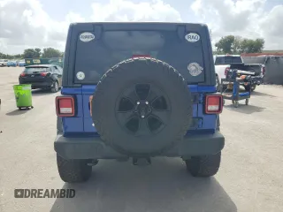 2020 Jeep Wrangler Unlimited Sport S with VIN 1C4HJXDG5LW174535, listed as a Copart auction lot 60888885 with 64,824 mi miles and Salvage title. Bid and sale history available at DreamBid. Image 6.