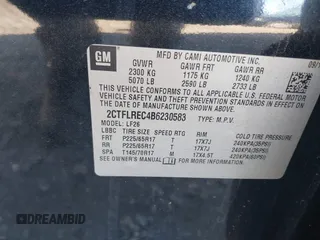 2011 GMC Terrain SLE-1 z VIN 2CTFLREC4B6230583, wystawiony jako IAAI lot #41766598 z przebiegiem Nie podano mil oraz . Historia ofert i sprzedaży dostępna na DreamBid. Obrazek 9.