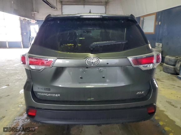 2016 Toyota Highlander XLE with VIN 5TDKKRFH7GS141403, listed as a Copart auction lot 88779425 with 1 mi miles and Salvage Title. Bid and sale history available at carsss.com. Image 6.