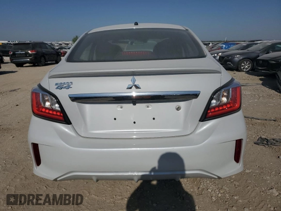 2023 Mitsubishi Mirage ES with VIN ML32FUFJ5PHF05662, listed as a Copart auction lot 53632475 with 21,861 mi miles and Salvage title. Bid and sale history available at DreamBid. Image 6.