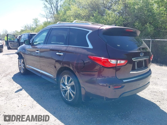 2015 Infiniti QX60 with VIN 5N1AL0MM8FC521088, listed as a IAAI auction lot 42230427 with 105,882 mi miles and . Bid and sale history available at DreamBid. Image 3.