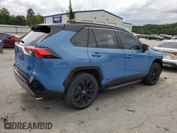 2023 Toyota RAV4 Hybrid XSE with VIN 2T3E6RFV6PW039337, listed as a Copart auction lot 58767635 with 19,126 mi miles and Salvage title. Bid and sale history available at DreamBid. Image 3.