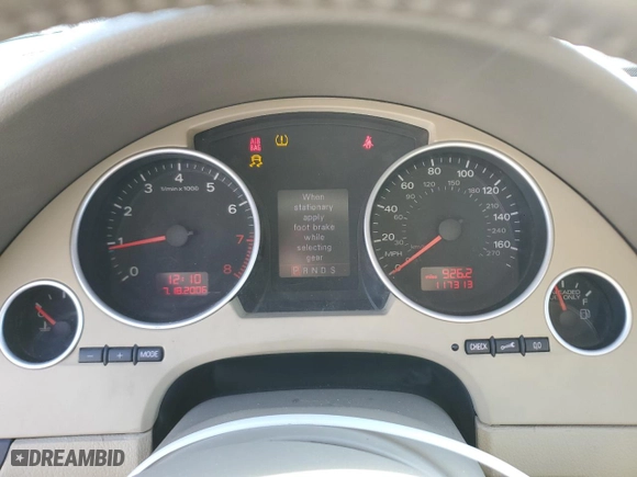 2009 Audi A4 2.0T with VIN WAUDF48H59K009602, listed as a Copart auction lot 44276285 with 117,313 mi miles and Salvage Title. Bid and sale history available at carsss.com. Image 9.
