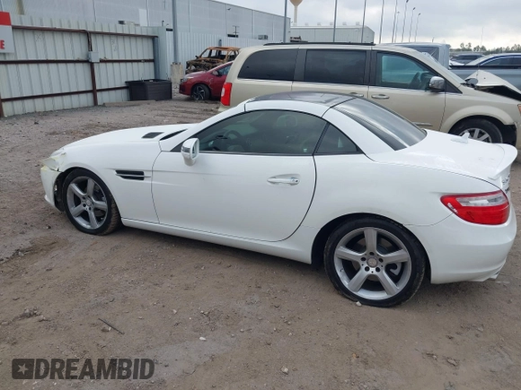 2014 Mercedes-Benz SLK 250 with VIN WDDPK4HA7EF081313, listed as a IAAI auction lot 41520329 with 53,031 mi miles and . Bid and sale history available at DreamBid. Image 14.