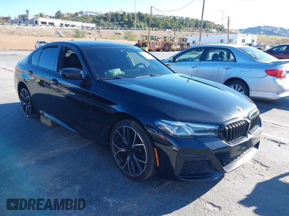 2021 BMW 5 Series 530e with VIN WBA13AG09MCF52172, listed as a IAAI auction lot 41664307 with 72,454 mi miles and . Bid and sale history available at carsss.com. Image 1.