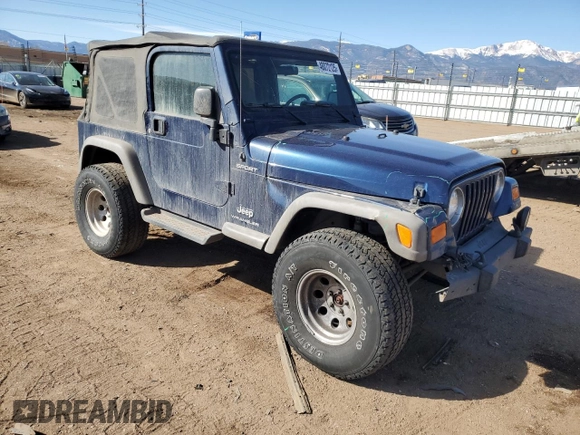 2006 Jeep Wrangler Sport with VIN 1J4FA49S26P775297, listed as a Copart auction lot 48072125 with 0 mi miles and Salvage Title. Bid and sale history available at carsss.com. Image 4.
