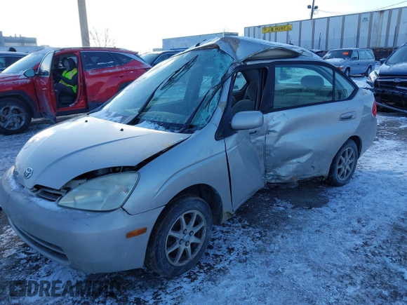 2002 Toyota Prius with VIN JT2BK12U520063437, listed as a IAAI auction lot 41381951 with 1 mi miles. Bid and sale history available at carsss.com. Image 2.