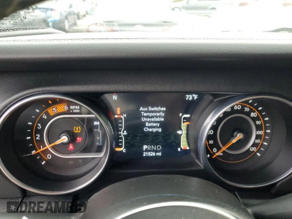 2021 Jeep Wrangler Unlimited Sahara High Altitude with VIN 1C4HJXEM9MW585183, listed as a Copart auction lot 71749574 with 21,526 mi miles and Salvage title. Bid and sale history available at DreamBid. Image 9.