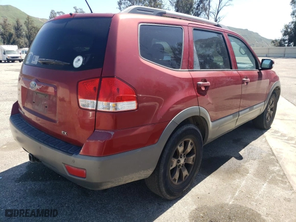 2009 Kia Borrego LX with VIN KNDJJ741795034935, listed as a Copart auction lot 51610745 with 221,854 mi miles and Clean Title. Bid and sale history available at carsss.com. Image 3.