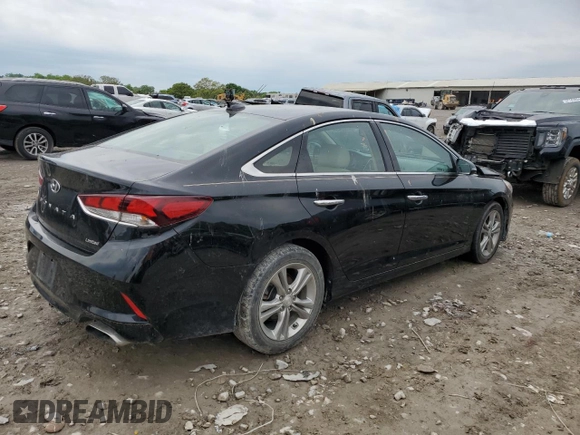 2018 Hyundai Sonata SEL with VIN 5NPE34AF5JH676066, listed as a Copart auction lot 52323454 with 77,222 mi miles and Salvage Title. Bid and sale history available at DreamBid. Image 3.
