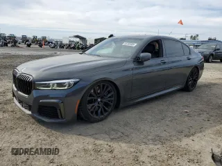 2022 BMW 7 Series 750i xDrive with VIN WBA7U2C00NCH65564, listed as a Copart auction lot 45192605 with 49,889 mi miles and Salvage Title. Bid and sale history available at carsss.com. Image 1.