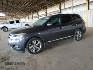 2014 Nissan Pathfinder SL with VIN 5N1AR2MN1EC604637, listed as a Copart auction lot 54892565 with 118,307 mi miles and Salvage Title. Bid and sale history available at DreamBid. Image 1.