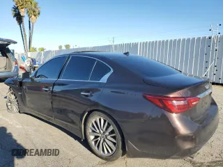 2018 Infiniti Q50 3.0t LUXE with VIN JN1EV7AP7JM359712, listed as a Copart auction lot 48926325 with 81,487 mi miles and Salvage Title. Bid and sale history available at carsss.com. Image 2.