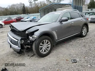 2017 Infiniti QX70 with VIN JN8CS1MW6HM415974, listed as a Copart auction lot 86130374 with 77,638 mi miles and Salvage Title. Bid and sale history available at carsss.com. Image 1.