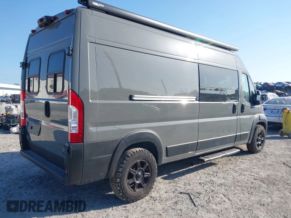 2023 Ram ProMaster Cargo with VIN 3C6MRVHG0PE574838, listed as a IAAI auction lot 40775403 with 3,760 mi miles. Bid and sale history available at carsss.com. Image 4.