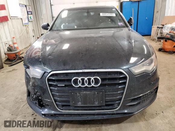 2015 Audi A6 Premium Plus with VIN WAUFGAFC5FN013221, listed as a Copart auction lot 48854395 with 155,728 mi miles and Salvage title. Bid and sale history available at DreamBid. Image 5.