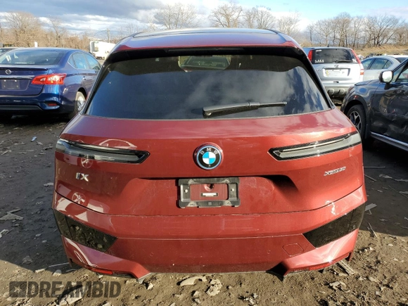 2022 BMW iX xDrive50 with VIN WB523CF05NCK56452, listed as a Copart auction lot 82352873 with 28,965 mi miles. Bid and sale history available at carsss.com. Image 6.