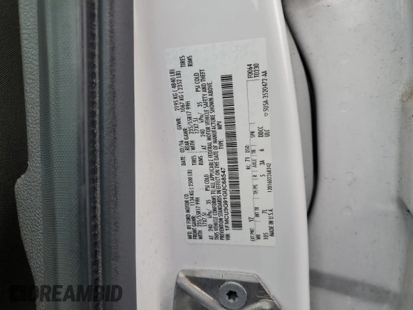2016 Ford Escape SE with VIN 1FMCU9G91GUC68547, listed as a Copart auction lot 52770635 with 100,111 mi miles and Salvage Title. Bid and sale history available at DreamBid. Image 13.