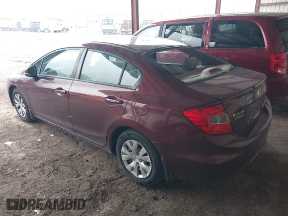 2012 Honda Civic LX z VIN 2HGFB2F50CH596442, wystawiony jako IAAI lot #42160402 z przebiegiem 130 152 mil mil oraz . Historia ofert i sprzedaży dostępna na DreamBid. Obrazek 3.