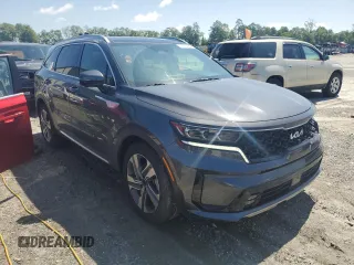 2023 Kia Sorento SX Prestige with VIN KNDRMDLH8P5210542, listed as a Copart auction lot 57473485 with 15,495 mi miles and Salvage title. Bid and sale history available at DreamBid. Image 4.