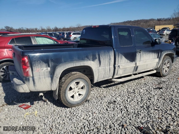 2006 Chevrolet Silverado 1500 LT1 with VIN 1GCEK19Z96Z288743, listed as a Copart auction lot 46788745 with 197,232 mi miles and Salvage Title. Bid and sale history available at carsss.com. Image 3.