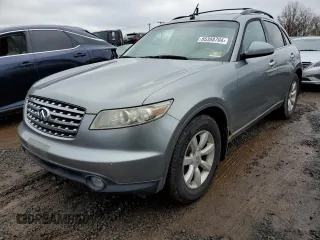 2005 Infiniti FX z VIN JNRAS08W45X205908, wystawiony jako Copart lot #85388704 z przebiegiem 233 492 mil mil oraz Tytuł czysty. Historia ofert i sprzedaży dostępna na DreamBid. Obrazek 1.